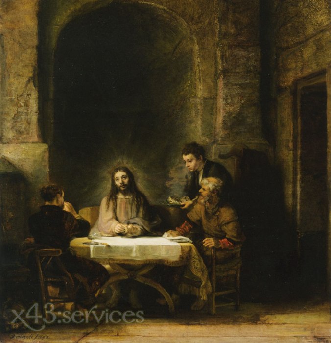 Rembrandt - Abendmahl bei Emmaus - Supper at Emmaus